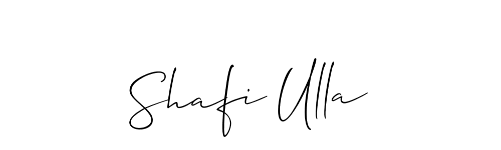 How to Draw Shafi Ulla signature style? Allison_Script is a latest design signature styles for name Shafi Ulla. Shafi Ulla signature style 2 images and pictures png