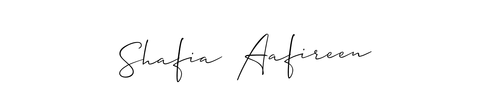 Also we have Shafia  Aafireen name is the best signature style. Create professional handwritten signature collection using Allison_Script autograph style. Shafia  Aafireen signature style 2 images and pictures png