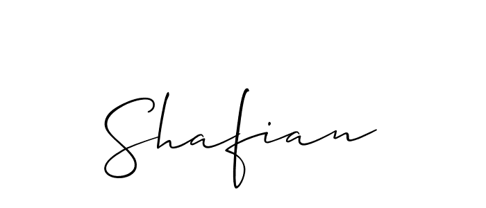 Make a beautiful signature design for name Shafian. With this signature (Allison_Script) style, you can create a handwritten signature for free. Shafian signature style 2 images and pictures png