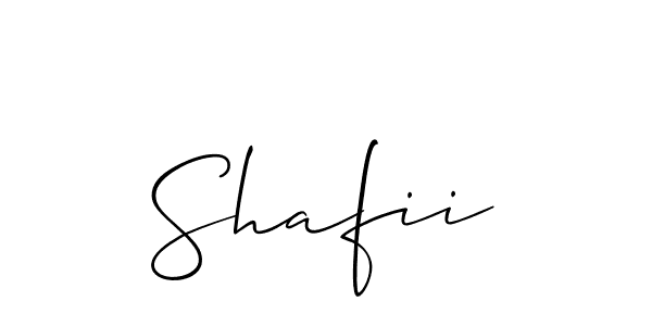 Use a signature maker to create a handwritten signature online. With this signature software, you can design (Allison_Script) your own signature for name Shafii. Shafii signature style 2 images and pictures png