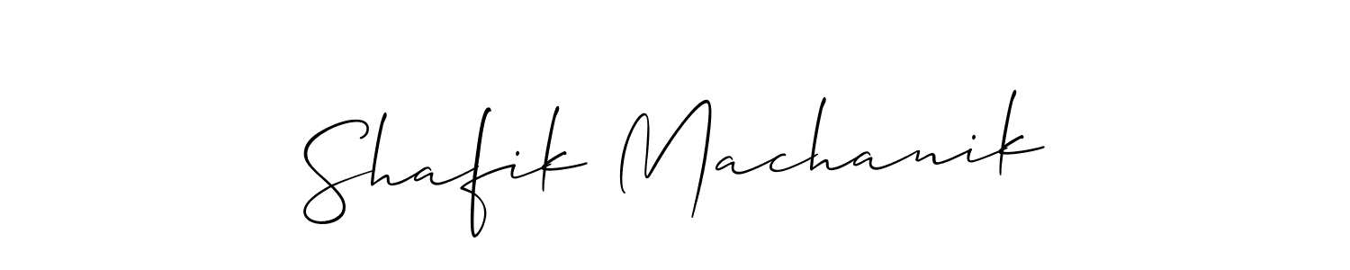 The best way (Allison_Script) to make a short signature is to pick only two or three words in your name. The name Shafik Machanik include a total of six letters. For converting this name. Shafik Machanik signature style 2 images and pictures png