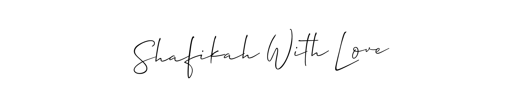How to make Shafikah With Love signature? Allison_Script is a professional autograph style. Create handwritten signature for Shafikah With Love name. Shafikah With Love signature style 2 images and pictures png