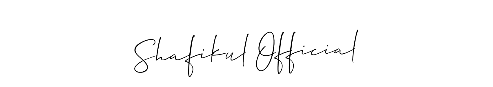 Create a beautiful signature design for name Shafikul Official. With this signature (Allison_Script) fonts, you can make a handwritten signature for free. Shafikul Official signature style 2 images and pictures png