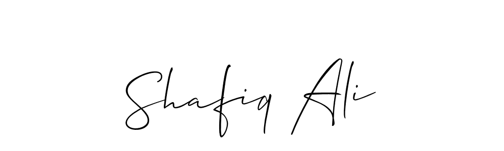 How to make Shafiq Ali signature? Allison_Script is a professional autograph style. Create handwritten signature for Shafiq Ali name. Shafiq Ali signature style 2 images and pictures png