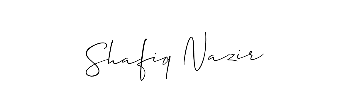 Shafiq Nazir stylish signature style. Best Handwritten Sign (Allison_Script) for my name. Handwritten Signature Collection Ideas for my name Shafiq Nazir. Shafiq Nazir signature style 2 images and pictures png