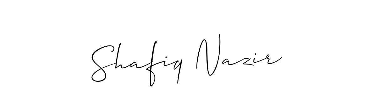 It looks lik you need a new signature style for name Shafiq Nazir. Design unique handwritten (Allison_Script) signature with our free signature maker in just a few clicks. Shafiq Nazir signature style 2 images and pictures png