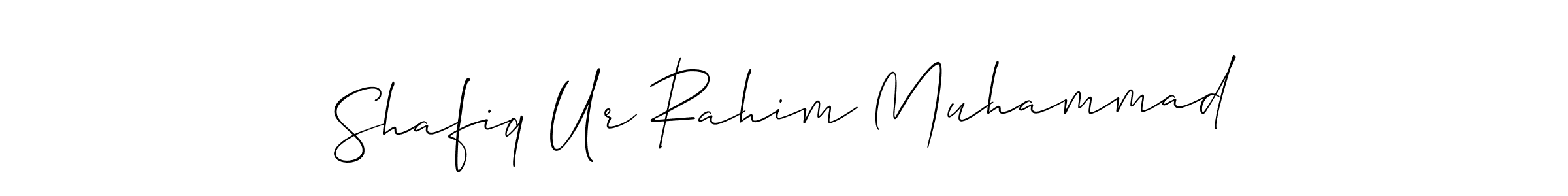 The best way (Allison_Script) to make a short signature is to pick only two or three words in your name. The name Shafiq Ur Rahim Muhammad include a total of six letters. For converting this name. Shafiq Ur Rahim Muhammad signature style 2 images and pictures png