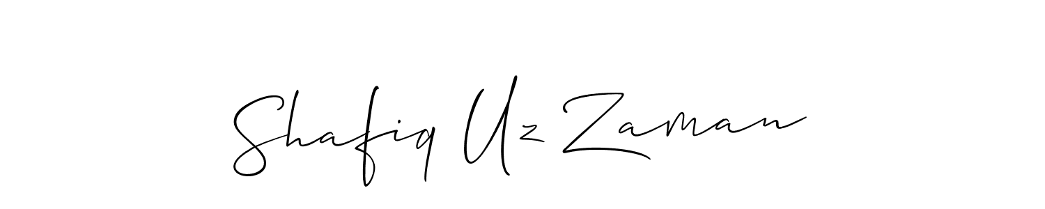 You should practise on your own different ways (Allison_Script) to write your name (Shafiq Uz Zaman) in signature. don't let someone else do it for you. Shafiq Uz Zaman signature style 2 images and pictures png