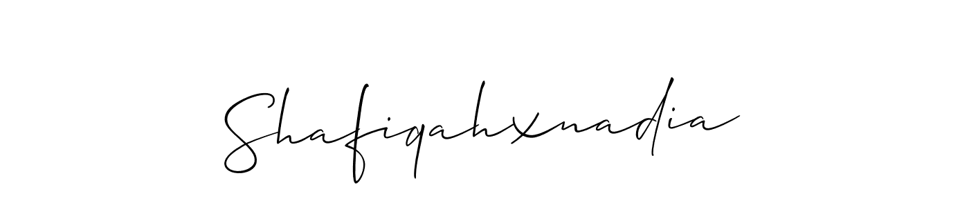 It looks lik you need a new signature style for name Shafiqahxnadia. Design unique handwritten (Allison_Script) signature with our free signature maker in just a few clicks. Shafiqahxnadia signature style 2 images and pictures png