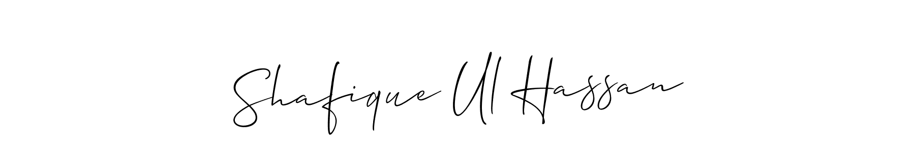 Design your own signature with our free online signature maker. With this signature software, you can create a handwritten (Allison_Script) signature for name Shafique Ul Hassan. Shafique Ul Hassan signature style 2 images and pictures png