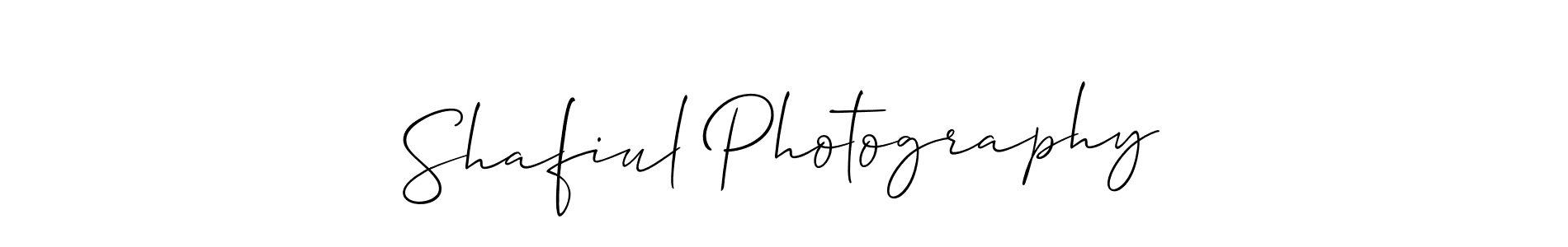 Design your own signature with our free online signature maker. With this signature software, you can create a handwritten (Allison_Script) signature for name Shafiul Photography. Shafiul Photography signature style 2 images and pictures png