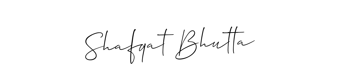 The best way (Allison_Script) to make a short signature is to pick only two or three words in your name. The name Shafqat Bhutta include a total of six letters. For converting this name. Shafqat Bhutta signature style 2 images and pictures png