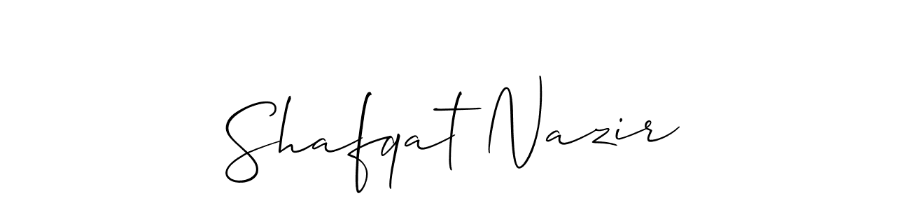 Use a signature maker to create a handwritten signature online. With this signature software, you can design (Allison_Script) your own signature for name Shafqat Nazir. Shafqat Nazir signature style 2 images and pictures png