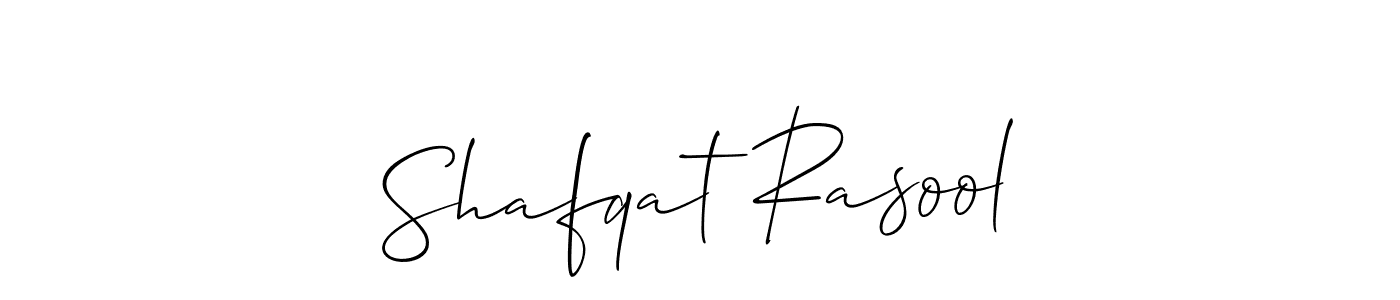Use a signature maker to create a handwritten signature online. With this signature software, you can design (Allison_Script) your own signature for name Shafqat Rasool. Shafqat Rasool signature style 2 images and pictures png