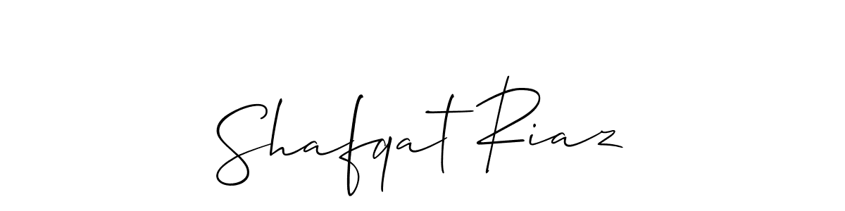 Make a beautiful signature design for name Shafqat Riaz. With this signature (Allison_Script) style, you can create a handwritten signature for free. Shafqat Riaz signature style 2 images and pictures png