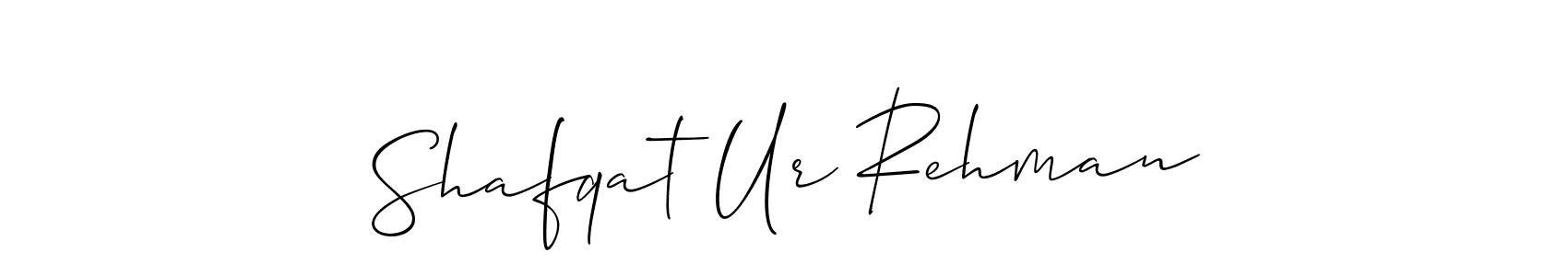 Allison_Script is a professional signature style that is perfect for those who want to add a touch of class to their signature. It is also a great choice for those who want to make their signature more unique. Get Shafqat Ur Rehman name to fancy signature for free. Shafqat Ur Rehman signature style 2 images and pictures png