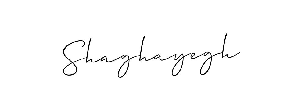 How to make Shaghayegh signature? Allison_Script is a professional autograph style. Create handwritten signature for Shaghayegh name. Shaghayegh signature style 2 images and pictures png