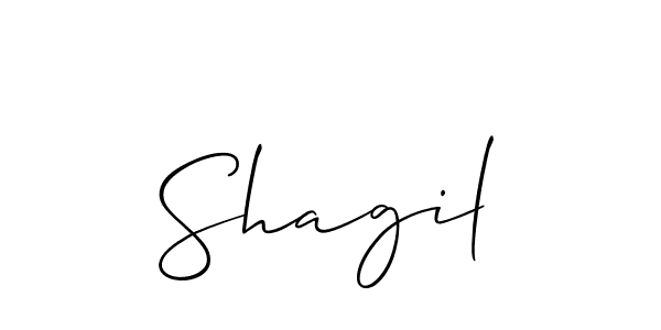 Create a beautiful signature design for name Shagil. With this signature (Allison_Script) fonts, you can make a handwritten signature for free. Shagil signature style 2 images and pictures png