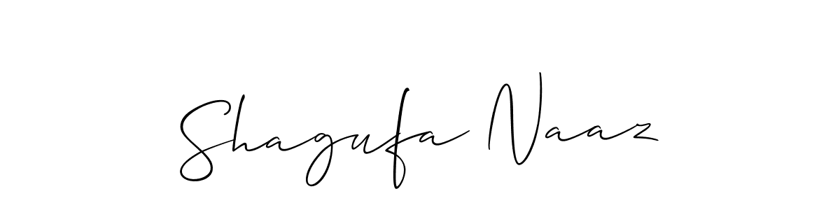 It looks lik you need a new signature style for name Shagufa Naaz. Design unique handwritten (Allison_Script) signature with our free signature maker in just a few clicks. Shagufa Naaz signature style 2 images and pictures png