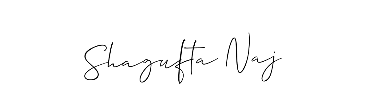 Also we have Shagufta Naj name is the best signature style. Create professional handwritten signature collection using Allison_Script autograph style. Shagufta Naj signature style 2 images and pictures png