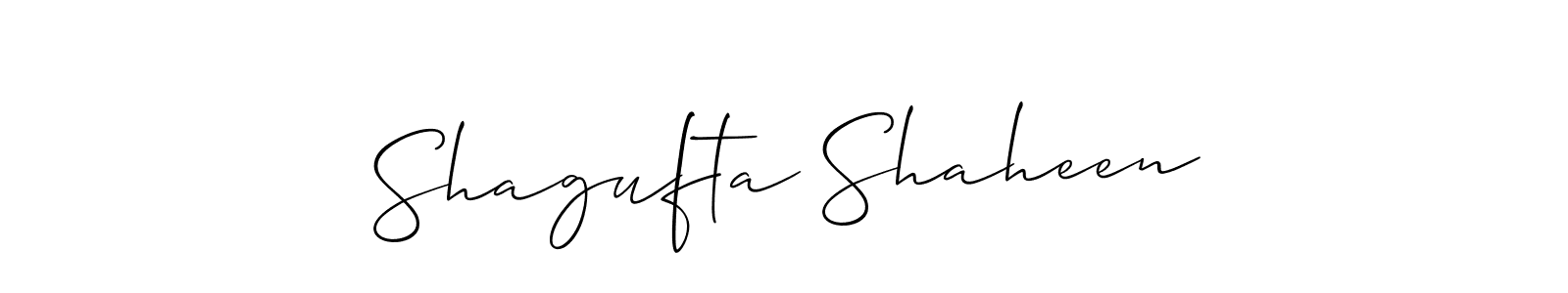 if you are searching for the best signature style for your name Shagufta Shaheen. so please give up your signature search. here we have designed multiple signature styles  using Allison_Script. Shagufta Shaheen signature style 2 images and pictures png