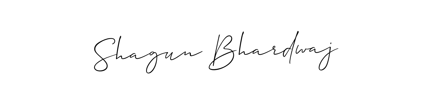 It looks lik you need a new signature style for name Shagun Bhardwaj. Design unique handwritten (Allison_Script) signature with our free signature maker in just a few clicks. Shagun Bhardwaj signature style 2 images and pictures png
