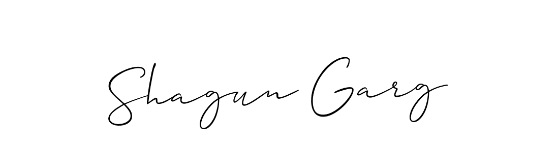 if you are searching for the best signature style for your name Shagun Garg. so please give up your signature search. here we have designed multiple signature styles  using Allison_Script. Shagun Garg signature style 2 images and pictures png