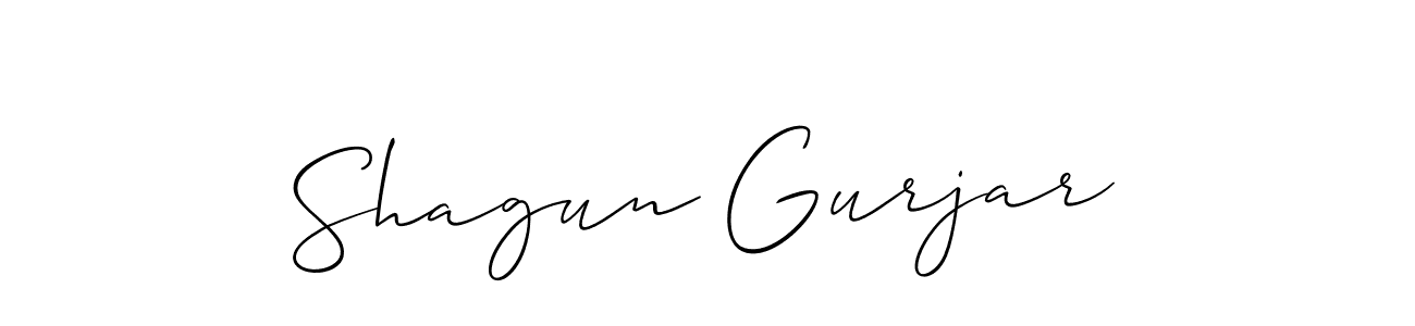 Shagun Gurjar stylish signature style. Best Handwritten Sign (Allison_Script) for my name. Handwritten Signature Collection Ideas for my name Shagun Gurjar. Shagun Gurjar signature style 2 images and pictures png