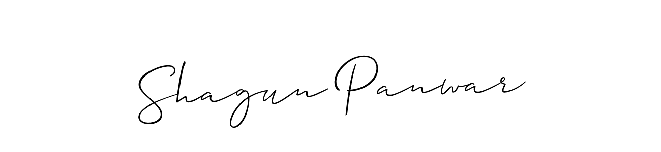 Create a beautiful signature design for name Shagun Panwar. With this signature (Allison_Script) fonts, you can make a handwritten signature for free. Shagun Panwar signature style 2 images and pictures png