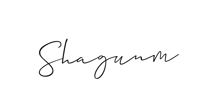 Create a beautiful signature design for name Shagunm. With this signature (Allison_Script) fonts, you can make a handwritten signature for free. Shagunm signature style 2 images and pictures png
