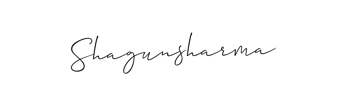 Use a signature maker to create a handwritten signature online. With this signature software, you can design (Allison_Script) your own signature for name Shagunsharma. Shagunsharma signature style 2 images and pictures png