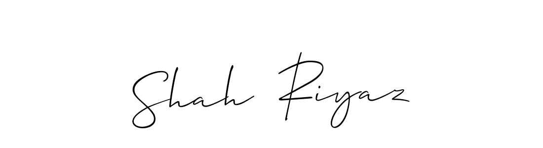 Allison_Script is a professional signature style that is perfect for those who want to add a touch of class to their signature. It is also a great choice for those who want to make their signature more unique. Get Shah  Riyaz name to fancy signature for free. Shah  Riyaz signature style 2 images and pictures png