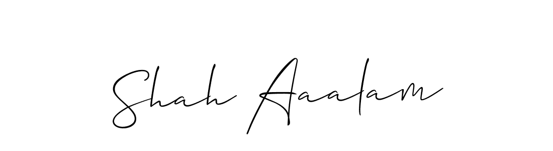 How to make Shah Aaalam name signature. Use Allison_Script style for creating short signs online. This is the latest handwritten sign. Shah Aaalam signature style 2 images and pictures png