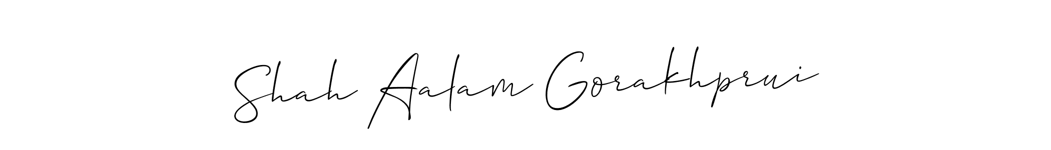 Also You can easily find your signature by using the search form. We will create Shah Aalam Gorakhprui name handwritten signature images for you free of cost using Allison_Script sign style. Shah Aalam Gorakhprui signature style 2 images and pictures png