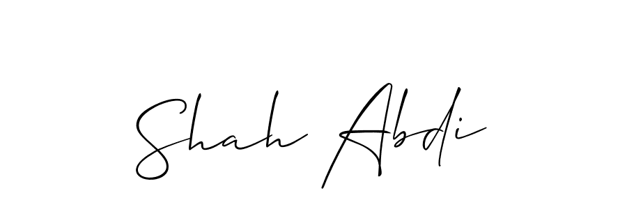 Allison_Script is a professional signature style that is perfect for those who want to add a touch of class to their signature. It is also a great choice for those who want to make their signature more unique. Get Shah Abdi name to fancy signature for free. Shah Abdi signature style 2 images and pictures png