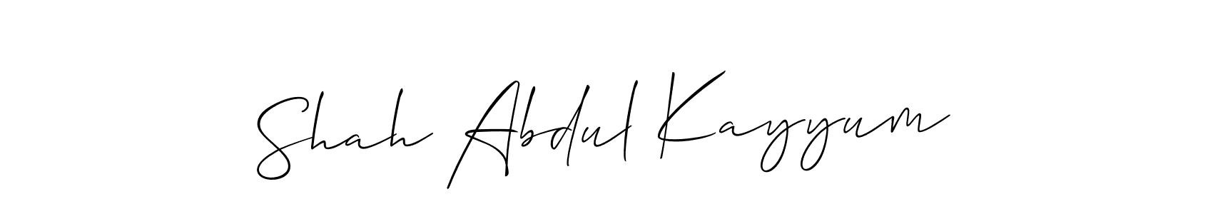 Also we have Shah Abdul Kayyum name is the best signature style. Create professional handwritten signature collection using Allison_Script autograph style. Shah Abdul Kayyum signature style 2 images and pictures png