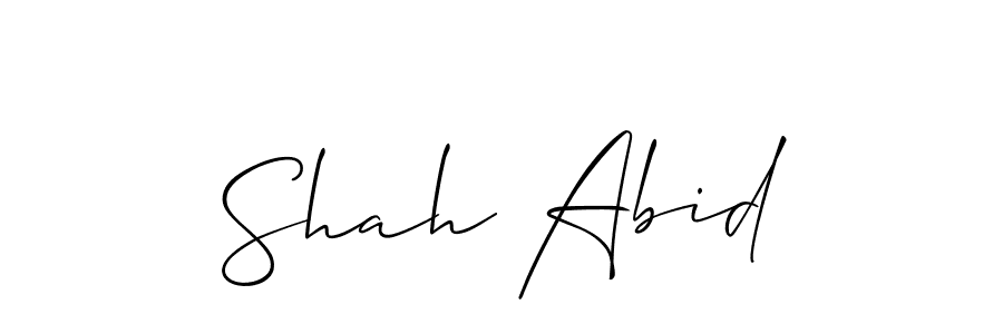 How to make Shah Abid name signature. Use Allison_Script style for creating short signs online. This is the latest handwritten sign. Shah Abid signature style 2 images and pictures png