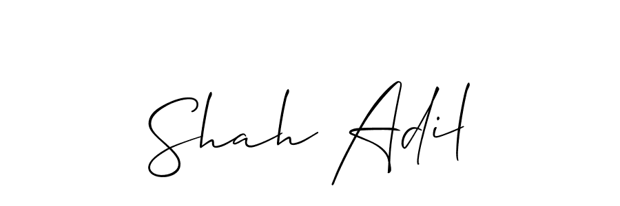 Also we have Shah Adil name is the best signature style. Create professional handwritten signature collection using Allison_Script autograph style. Shah Adil signature style 2 images and pictures png