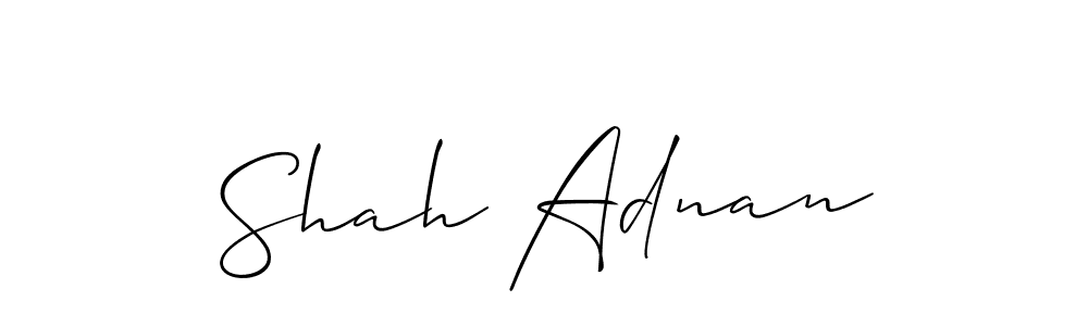 How to make Shah Adnan signature? Allison_Script is a professional autograph style. Create handwritten signature for Shah Adnan name. Shah Adnan signature style 2 images and pictures png
