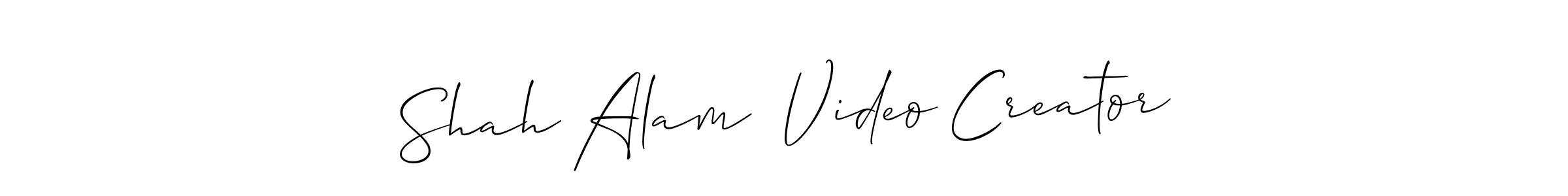 Create a beautiful signature design for name Shah Alam  Video Creator. With this signature (Allison_Script) fonts, you can make a handwritten signature for free. Shah Alam  Video Creator signature style 2 images and pictures png