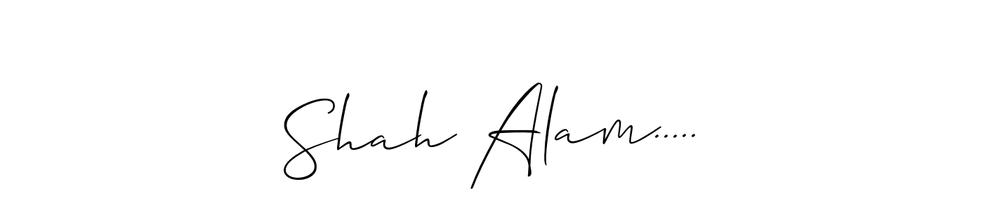 How to make Shah Alam..... name signature. Use Allison_Script style for creating short signs online. This is the latest handwritten sign. Shah Alam..... signature style 2 images and pictures png