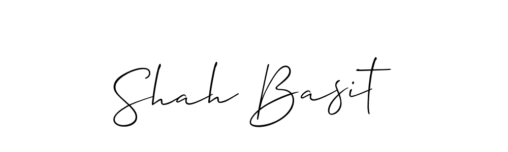 The best way (Allison_Script) to make a short signature is to pick only two or three words in your name. The name Shah Basit include a total of six letters. For converting this name. Shah Basit signature style 2 images and pictures png