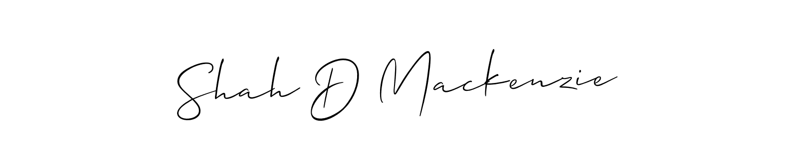Make a beautiful signature design for name Shah D Mackenzie. With this signature (Allison_Script) style, you can create a handwritten signature for free. Shah D Mackenzie signature style 2 images and pictures png