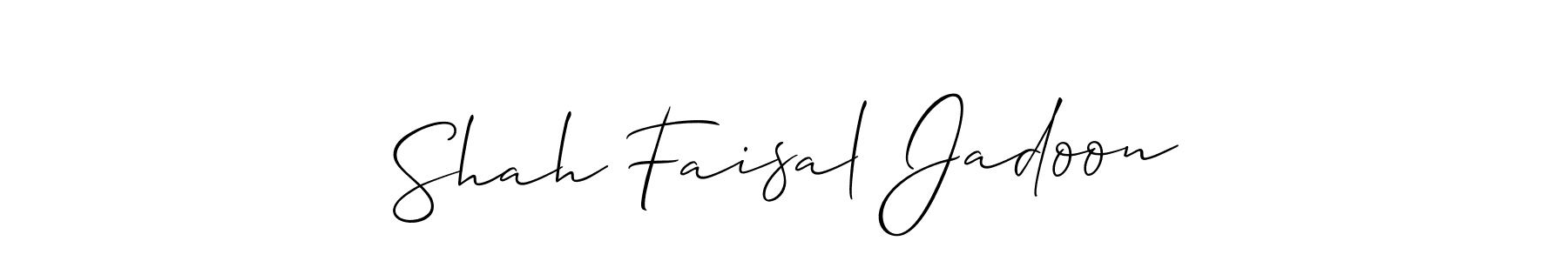 This is the best signature style for the Shah Faisal Jadoon name. Also you like these signature font (Allison_Script). Mix name signature. Shah Faisal Jadoon signature style 2 images and pictures png