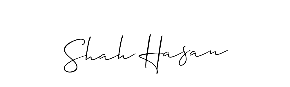 Design your own signature with our free online signature maker. With this signature software, you can create a handwritten (Allison_Script) signature for name Shah Hasan. Shah Hasan signature style 2 images and pictures png