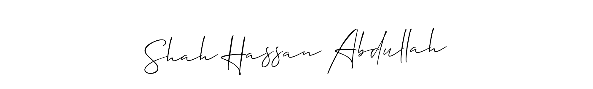 Shah Hassan Abdullah stylish signature style. Best Handwritten Sign (Allison_Script) for my name. Handwritten Signature Collection Ideas for my name Shah Hassan Abdullah. Shah Hassan Abdullah signature style 2 images and pictures png