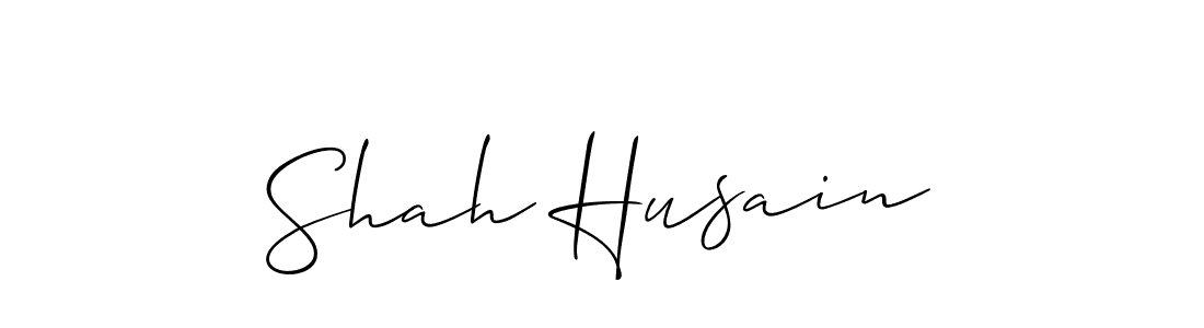 Use a signature maker to create a handwritten signature online. With this signature software, you can design (Allison_Script) your own signature for name Shah Husain. Shah Husain signature style 2 images and pictures png
