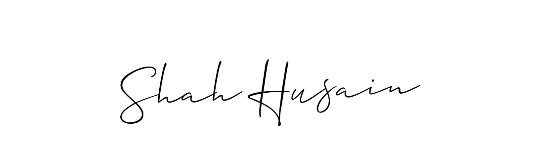 How to Draw Shah Husain signature style? Allison_Script is a latest design signature styles for name Shah Husain. Shah Husain signature style 2 images and pictures png