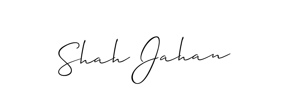 Design your own signature with our free online signature maker. With this signature software, you can create a handwritten (Allison_Script) signature for name Shah Jahan. Shah Jahan signature style 2 images and pictures png