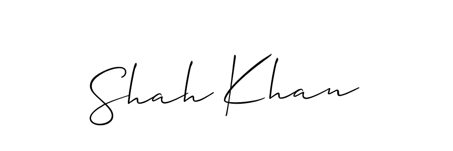 Design your own signature with our free online signature maker. With this signature software, you can create a handwritten (Allison_Script) signature for name Shah Khan. Shah Khan signature style 2 images and pictures png